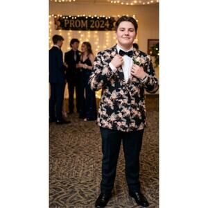 ASOS Men’s Floral Jacquard Blazer Black Size 42 Like New